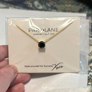 Park Lane Gold Necklace with Black Pendant